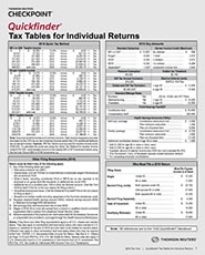 Quickfinder Tax Tables for Individual Returns